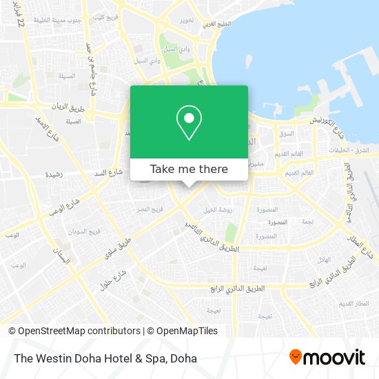 The Westin Doha Hotel & Spa map