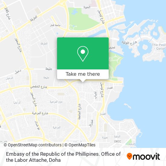 Embasy of the Republic of the Phillipines. Office of the Labor Attache map