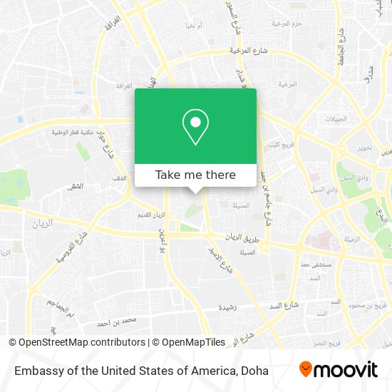 Embassy of the United States of America map