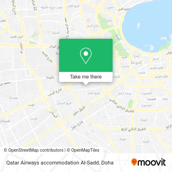 Qatar Airways Accommodation Al-Sadd map