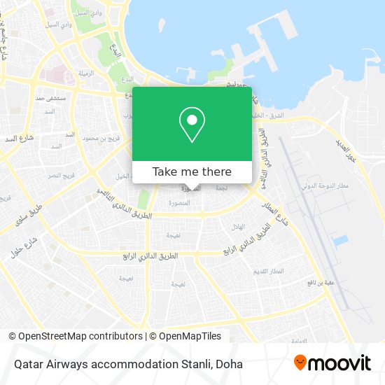 Qatar Airways accommodation Stanli map