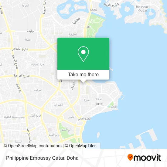 Philippine Embassy Qatar map
