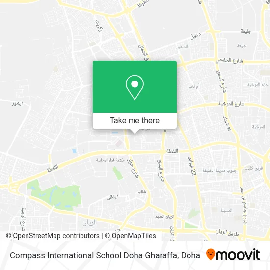 Compass International School Doha Gharaffa map