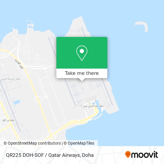 QR225 DOH-SOF / Qatar Airways map