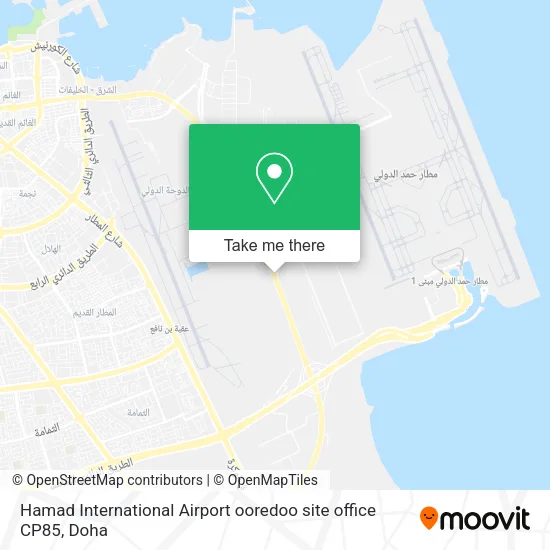 Hamad International Airport ooredoo site office CP85 map