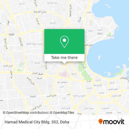 Hamad Medical City Bldg. 302 map
