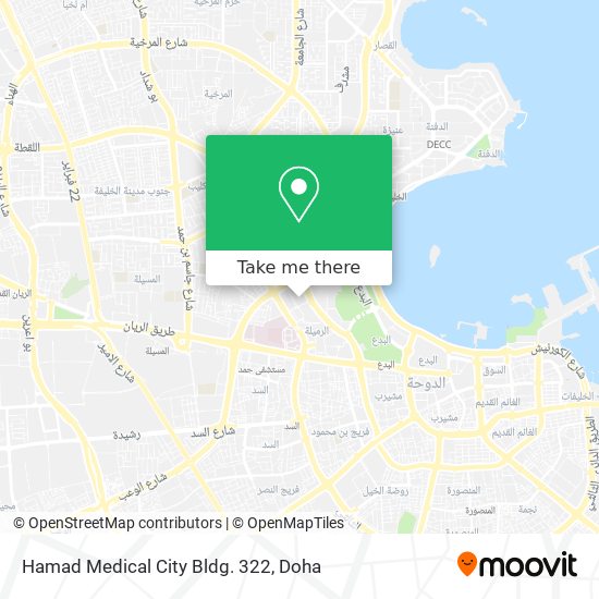 Hamad Medical City Bldg. 322 map
