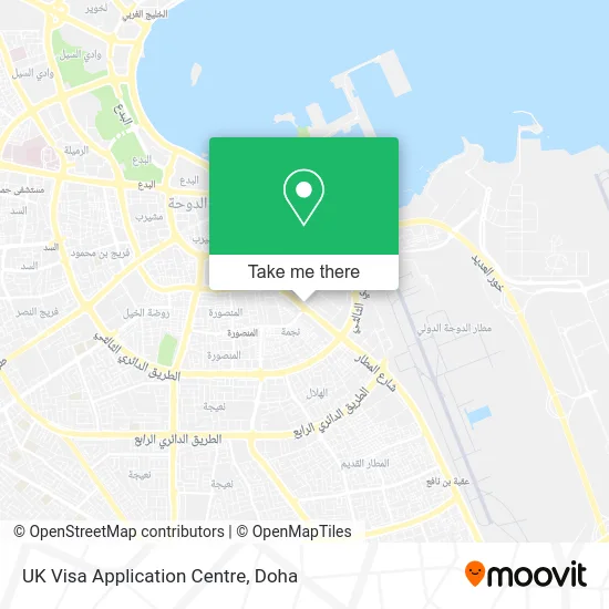 UK Visa Application Centre map
