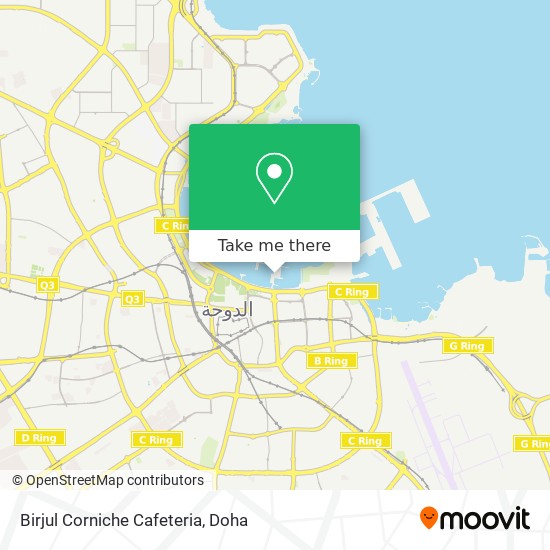Birjul Corniche Cafeteria map