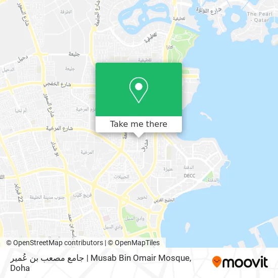 جامع مصعب بن عُمير | Musab Bin Omair Mosque map