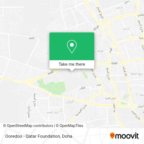 Ooredoo - Qatar Foundation map