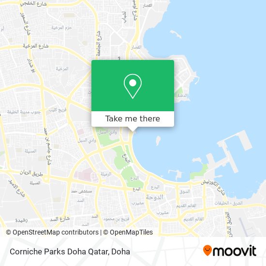 Corniche Parks Doha Qatar map