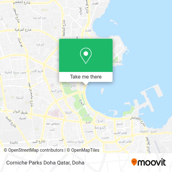 Corniche Parks Doha Qatar map