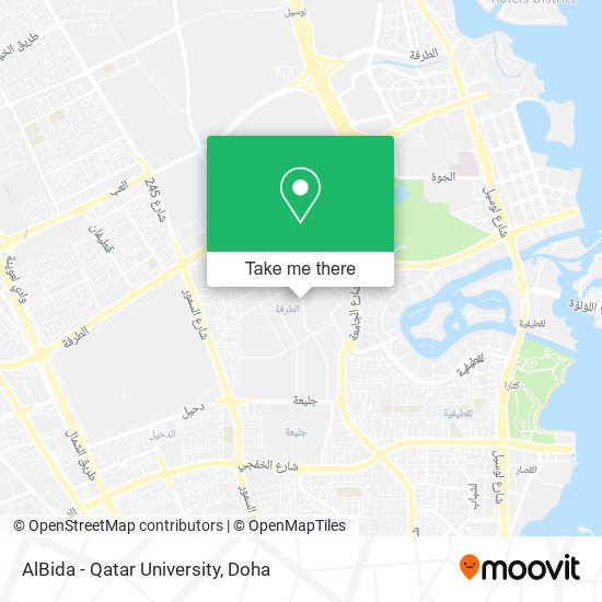 AlBida - Qatar University map