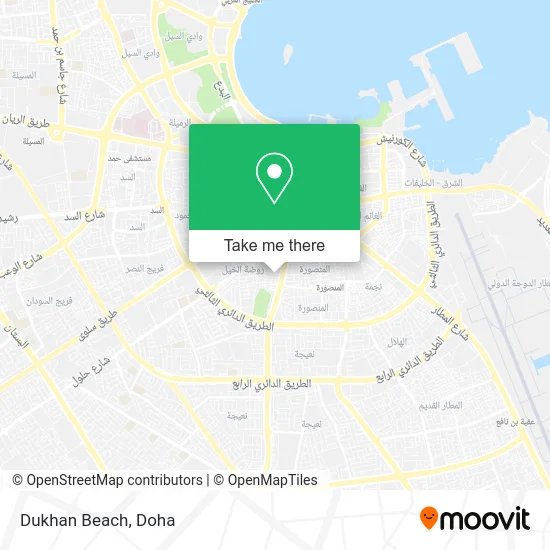 Dukhan Beach map