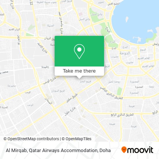 Al Mirqab, Qatar Airways Accommodation map