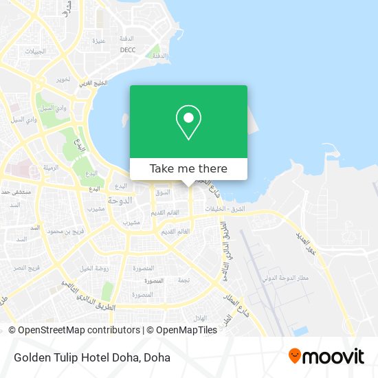 Golden Tulip Hotel Doha map