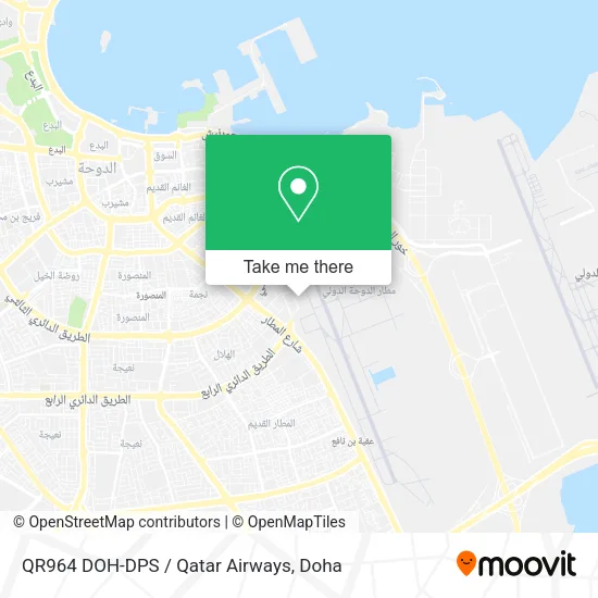 QR964 DOH-DPS / Qatar Airways map