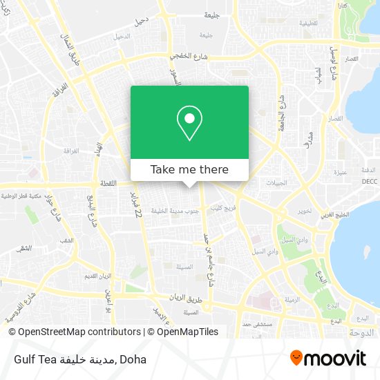 Gulf Tea مدينة خليفة map