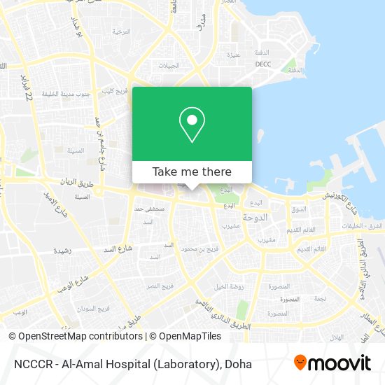 NCCCR - Al-Amal Hospital (Laboratory) map