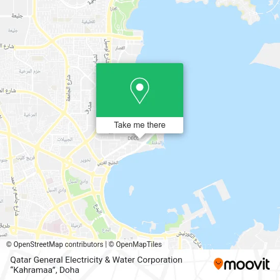 Qatar General Electricity & Water Corporation “Kahramaa” map