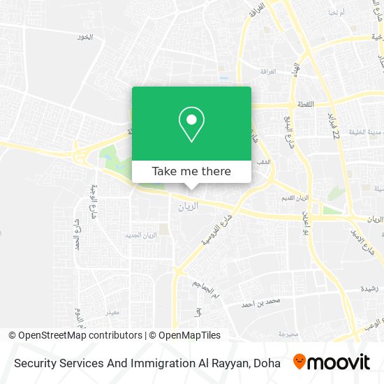 Security Services And Immigration Al Rayyan map