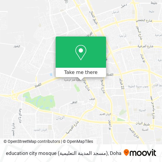 education city mosque (مسجد المدينة التعليمية) map
