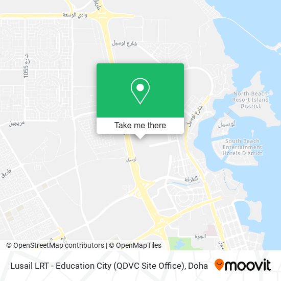 Lusail LRT - Education City (QDVC Site Office) map