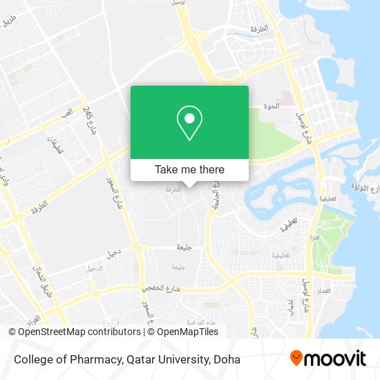 College of Pharmacy, Qatar University map