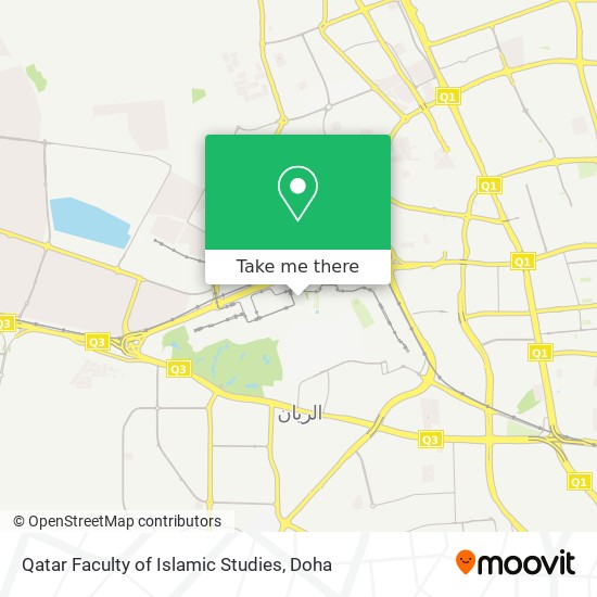 Qatar Faculty of Islamic Studies map