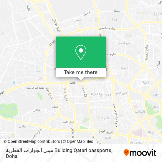 مبنى الجوازات القطرية Building Qatari passports map