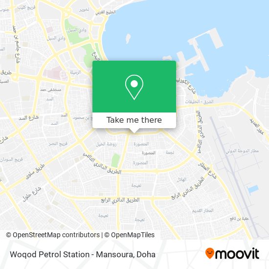 Woqod Petrol Station - Mansoura map