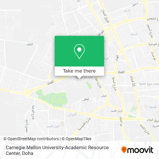Carnegie Mellon University-Academic Resource Center map