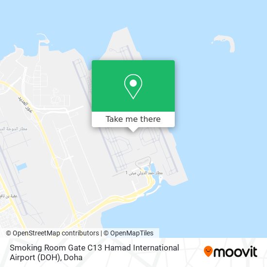 Smoking Room Gate C13 Hamad International Airport (DOH) map