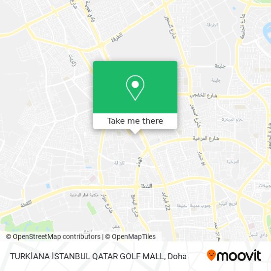 TURKİANA İSTANBUL QATAR GOLF MALL map