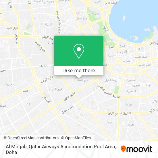 Al Mirqab, Qatar Airways Accomodation Pool Area map