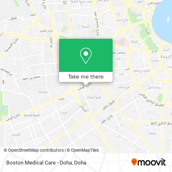 Boston Medical Care - Doha map