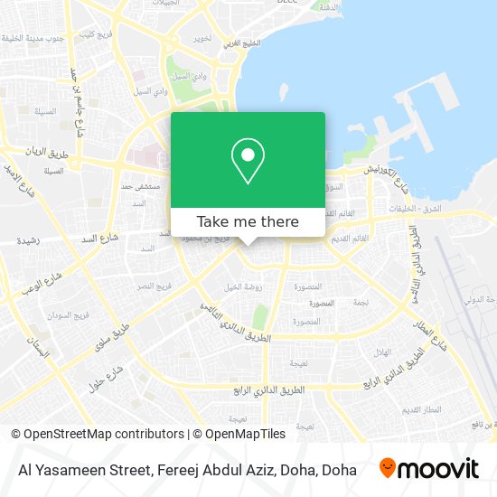 Al Yasameen Street, Fereej Abdul Aziz, Doha map