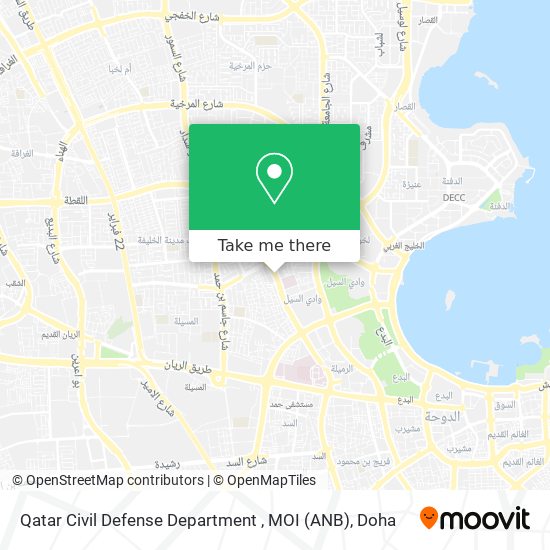 Qatar Civil Defense Department , MOI (ANB) map