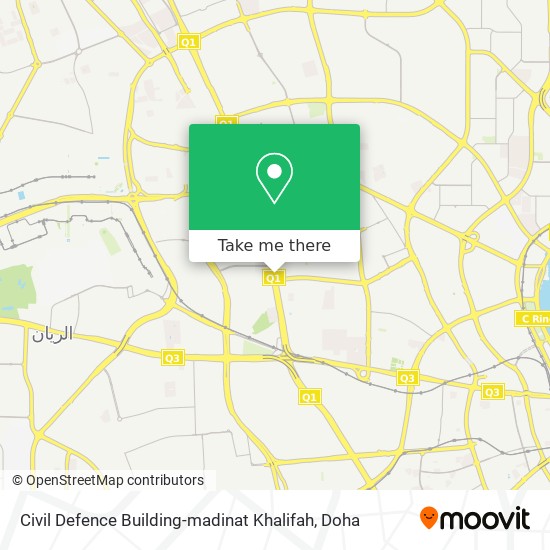 Civil Defence Building-madinat Khalifah map