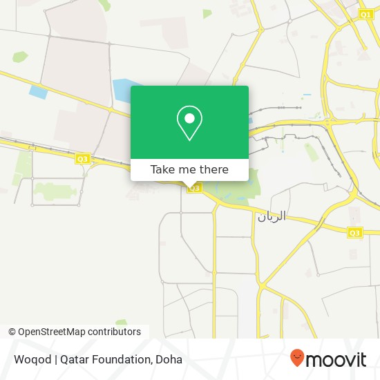 Woqod | Qatar Foundation map