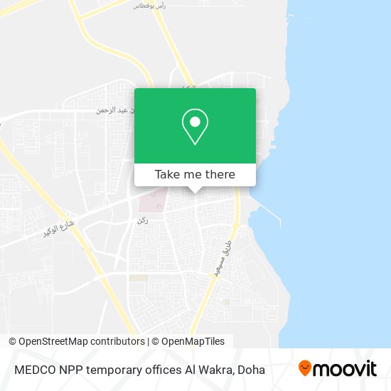 MEDCO NPP temporary offices Al Wakra map