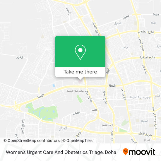Women’s Urgent Care And Obstetrics Triage map