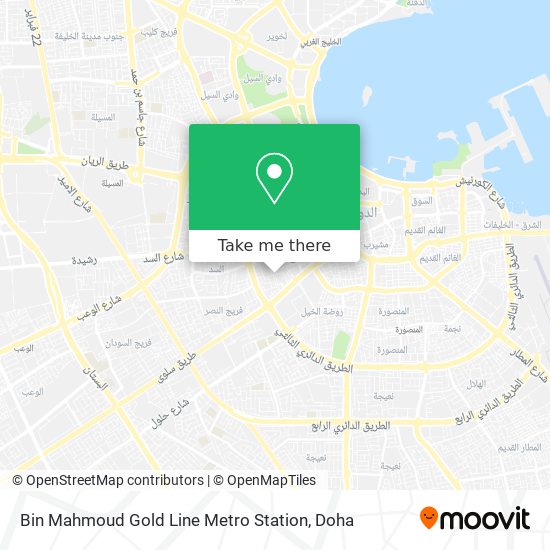 Bin Mahmoud Gold Line  Metro Station map
