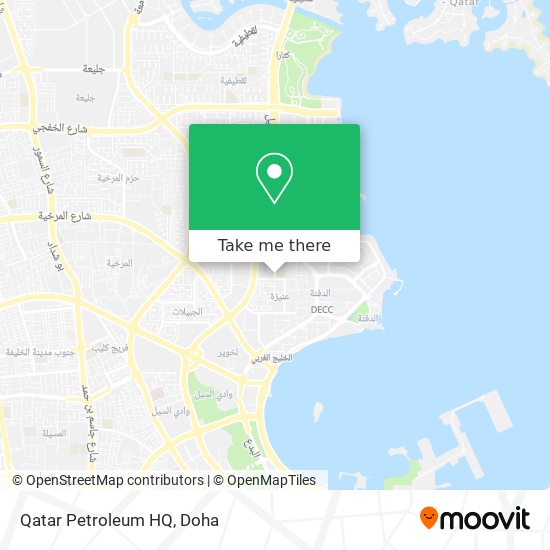 Qatar Petroleum HQ map