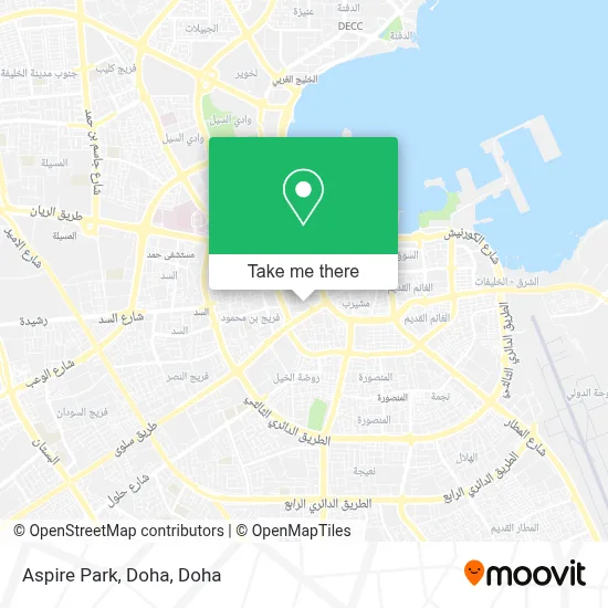 Aspire Park, Doha map