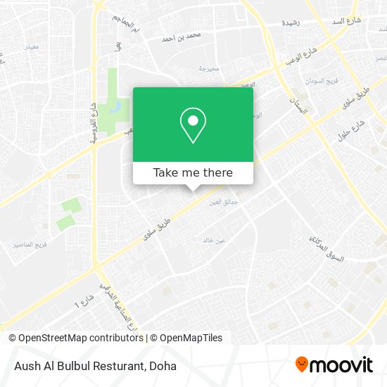 Aush Al Bulbul Resturant map