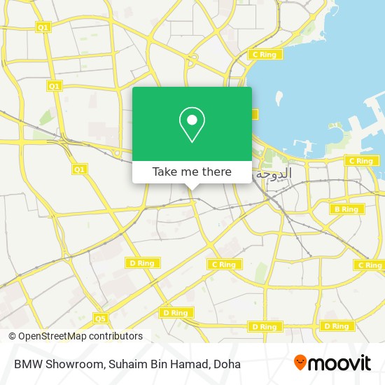 BMW Showroom, Suhaim Bin Hamad map