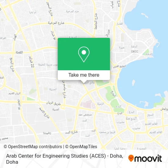Arab Center for Engineering Studies (ACES) - Doha map