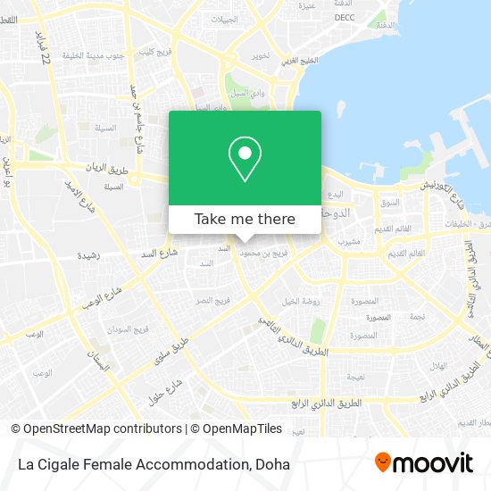 La Cigale Female Accommodation map